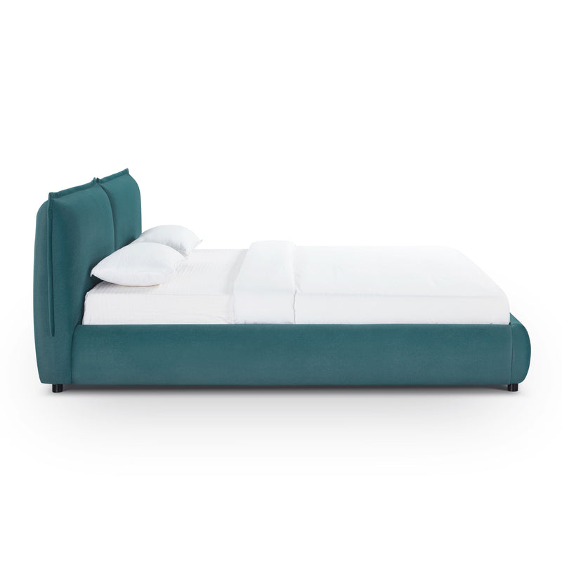 Mel Performance Faux Mohair Velvet Bed - Teal