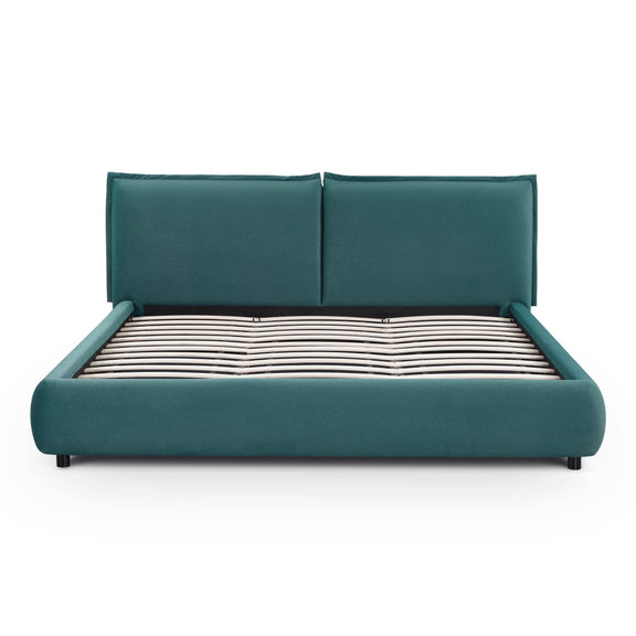 Mel Performance Faux Mohair Velvet Bed - Teal