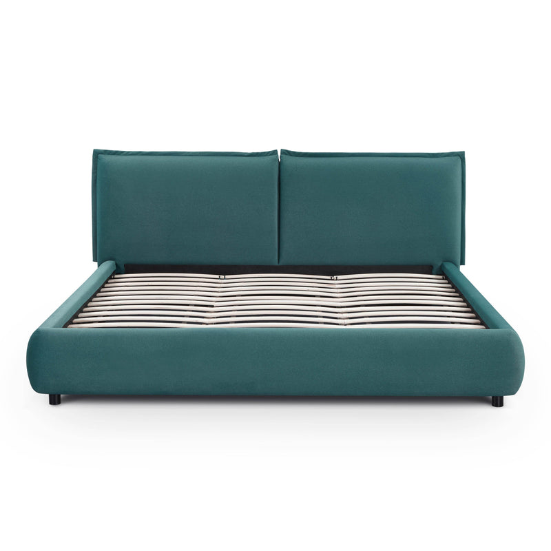 Mel Performance Faux Mohair Velvet Bed - Teal
