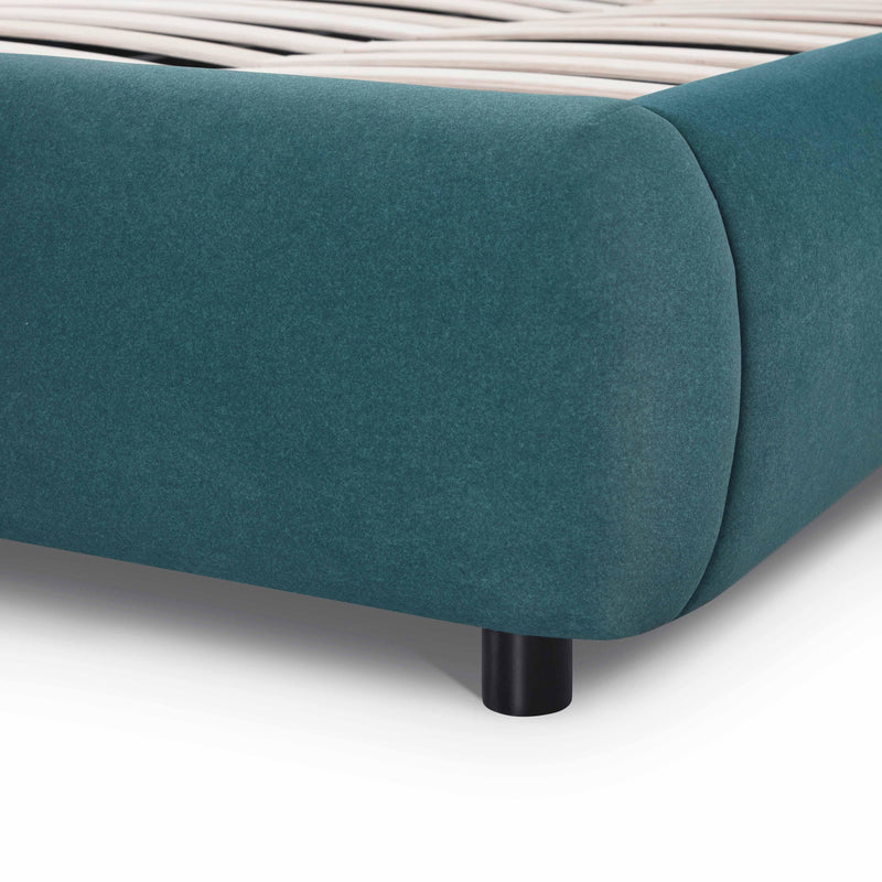 Mel Performance Faux Mohair Velvet Bed - Teal