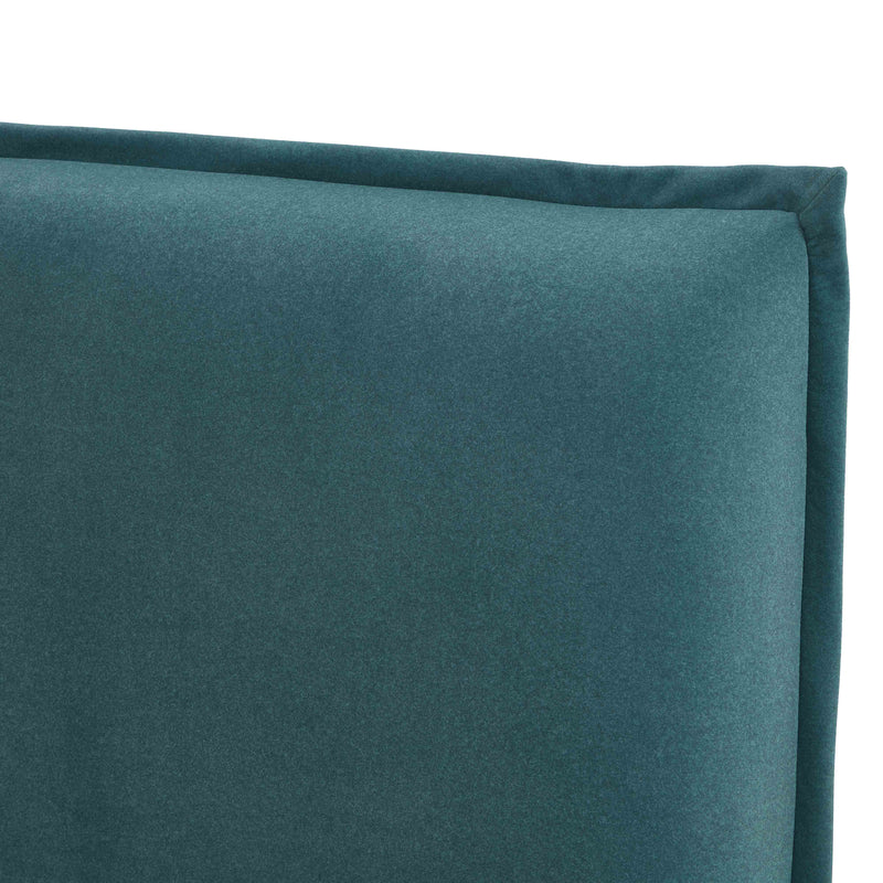 Mel Performance Faux Mohair Velvet Bed - Teal