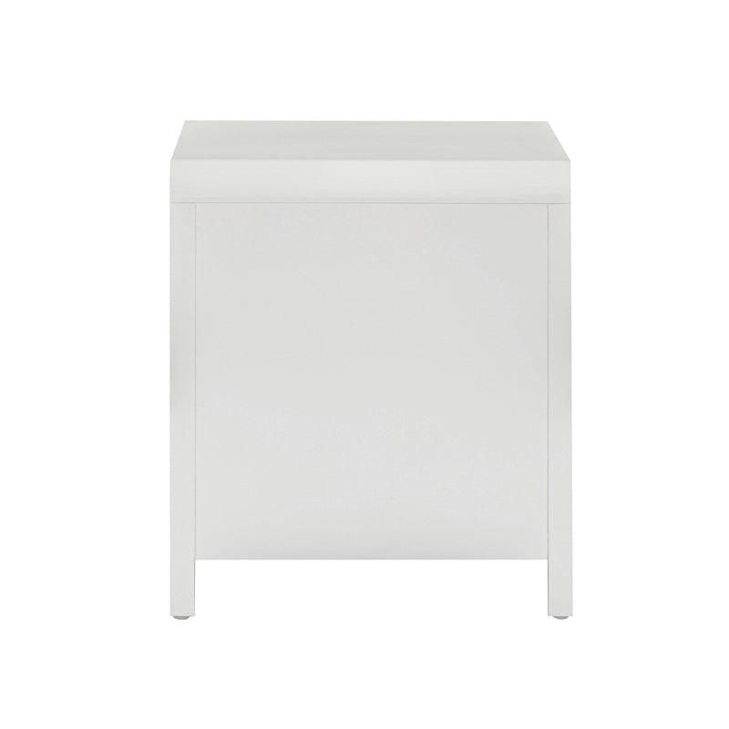 Patty 28" Rattan 2 Drawer Nightstand - White