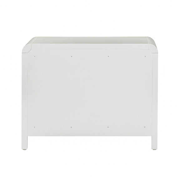 Patty 28" Rattan 2 Drawer Nightstand - White
