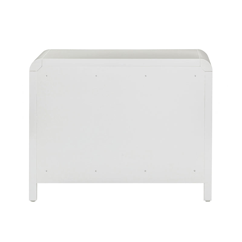 Patty 28" Rattan 2 Drawer Nightstand - White