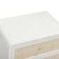 Patty 28" Rattan 2 Drawer Nightstand - White