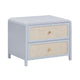Patty 28" Rattan 2 Drawer Nightstand - Blue