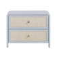 Patty 28" Rattan 2 Drawer Nightstand - Blue