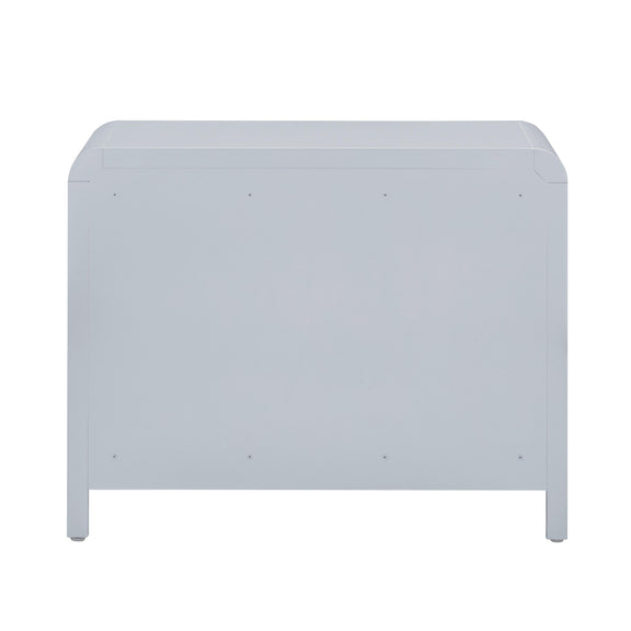 Patty 28" Rattan 2 Drawer Nightstand - Blue