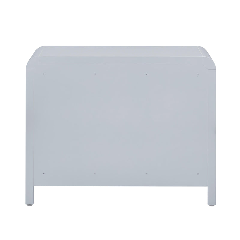 Patty 28" Rattan 2 Drawer Nightstand - Blue
