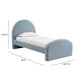 Moon Chambray Blue Performance Chenille Twin Bed