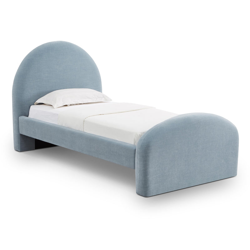 Moon Chambray Blue Performance Chenille Twin Bed