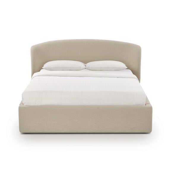 Corey Upcycled Performance Linen Storage Bed - Taupe