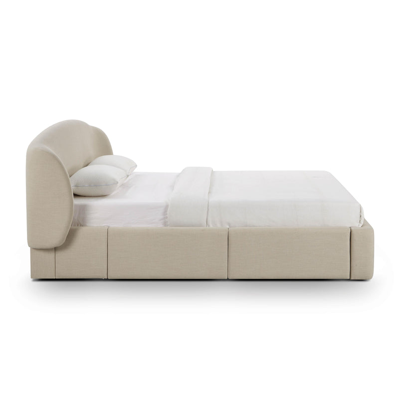 Corey Upcycled Performance Linen Storage Bed - Taupe