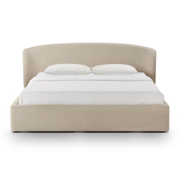 Corey Upcycled Performance Linen Storage Bed - Taupe