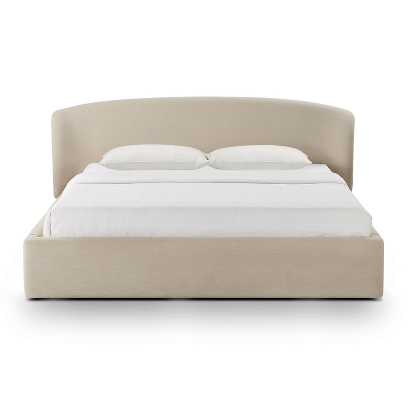 Corey Upcycled Performance Linen Storage Bed - Taupe