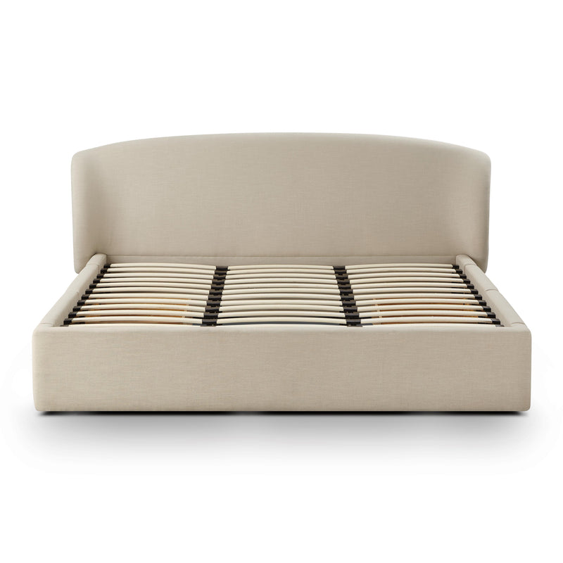 Corey Upcycled Performance Linen Storage Bed - Taupe