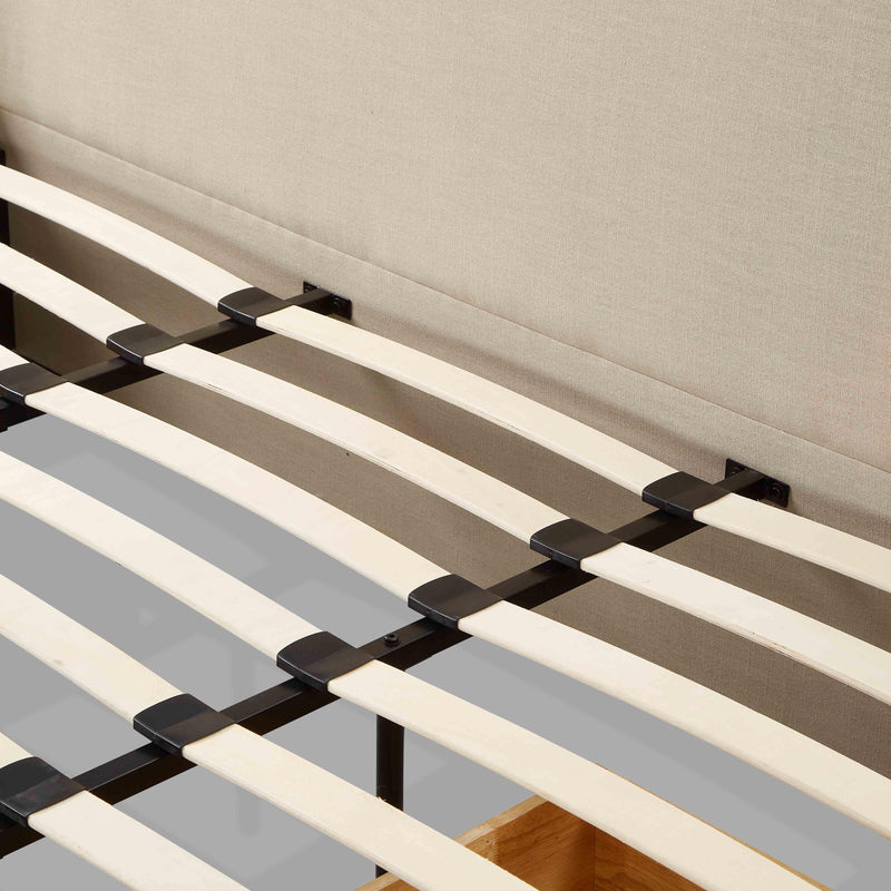 Corey Upcycled Performance Linen Storage Bed - Taupe