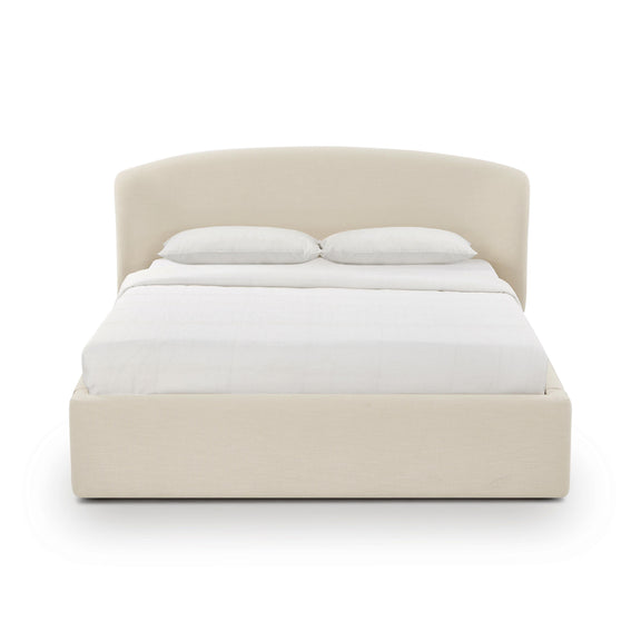 Corey Upcycled Performance Linen Storage Bed - Cream