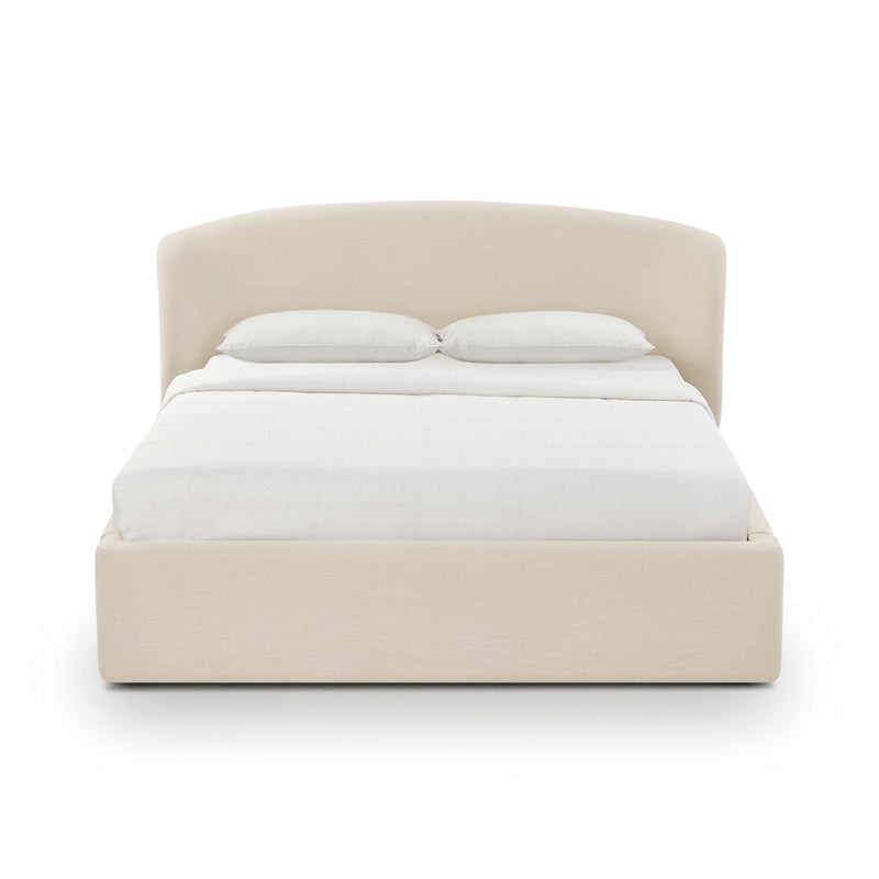 Corey Upcycled Performance Linen Storage Bed - Cream