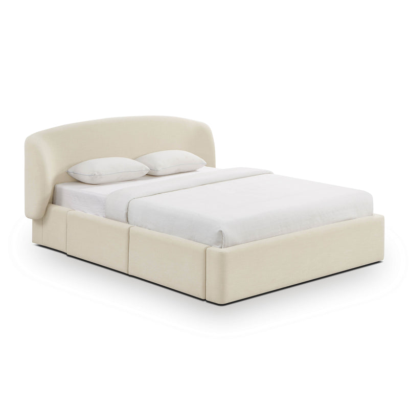 Corey Upcycled Performance Linen Storage Bed - Cream