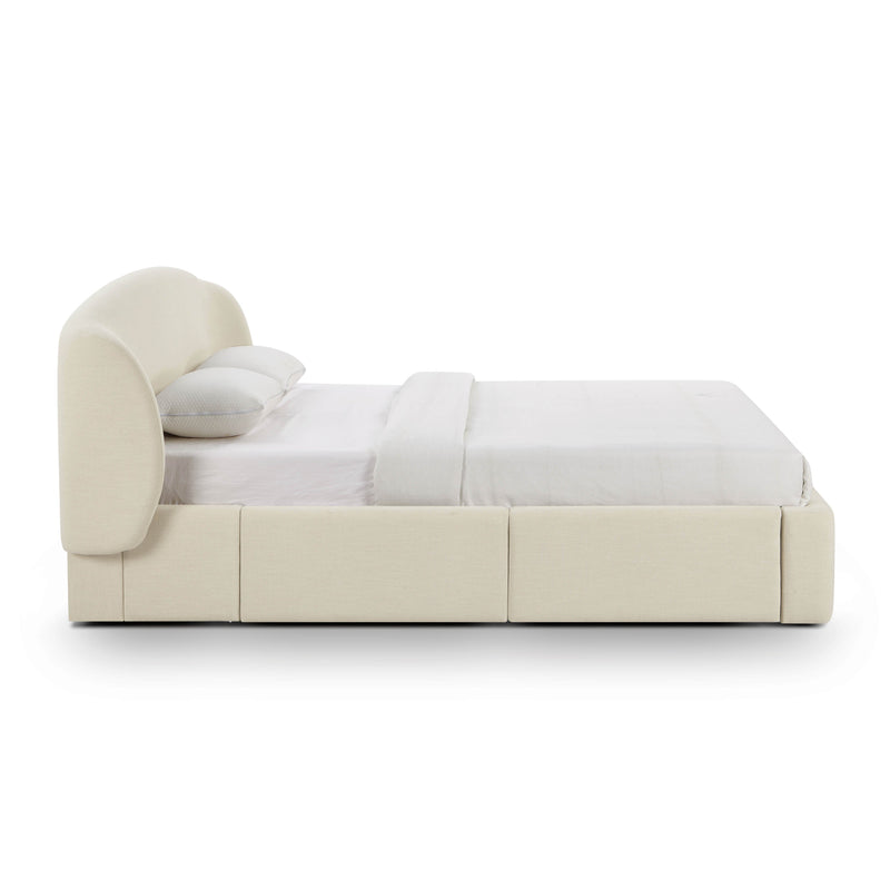 Corey Upcycled Performance Linen Storage Bed - Cream