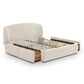 Corey Upcycled Performance Linen Storage Bed - Cream