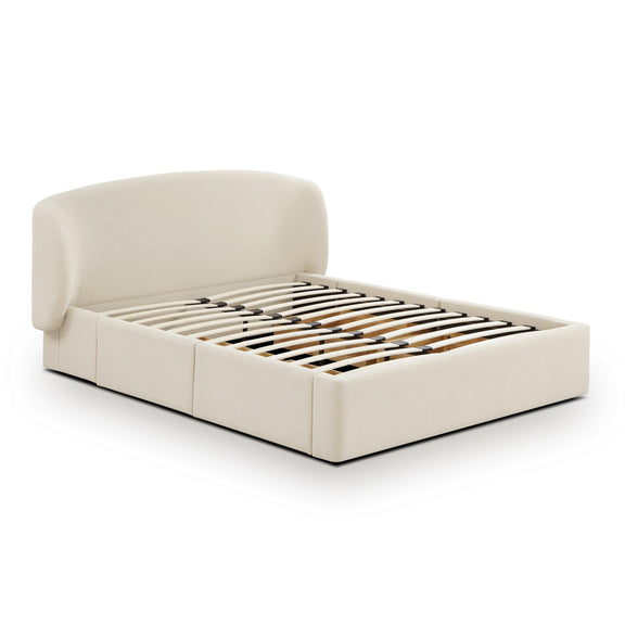 Corey Upcycled Performance Linen Storage Bed - Cream