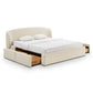 Corey Upcycled Performance Linen Storage Bed - Cream
