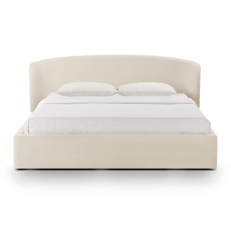 Corey Upcycled Performance Linen Storage Bed - Cream
