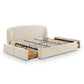 Corey Upcycled Performance Linen Storage Bed - Cream