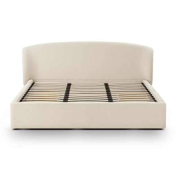 Corey Upcycled Performance Linen Storage Bed - Cream