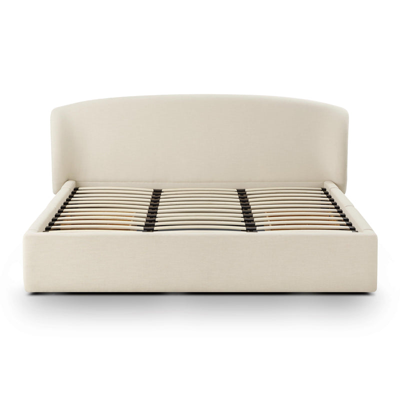 Corey Upcycled Performance Linen Storage Bed - Cream