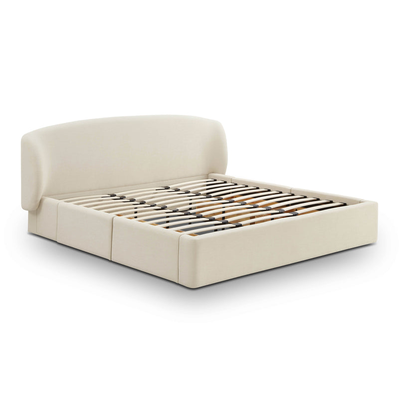 Corey Upcycled Performance Linen Storage Bed - Cream