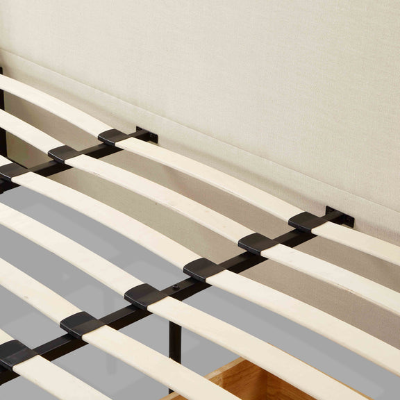 Corey Upcycled Performance Linen Storage Bed - Cream