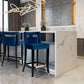 Hart Navy Velvet Bar Stool
