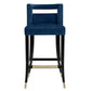 Hart Navy Velvet Counter Stool