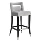 Hart Grey Velvet Bar Stool