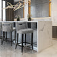 Hart Grey Velvet Bar Stool