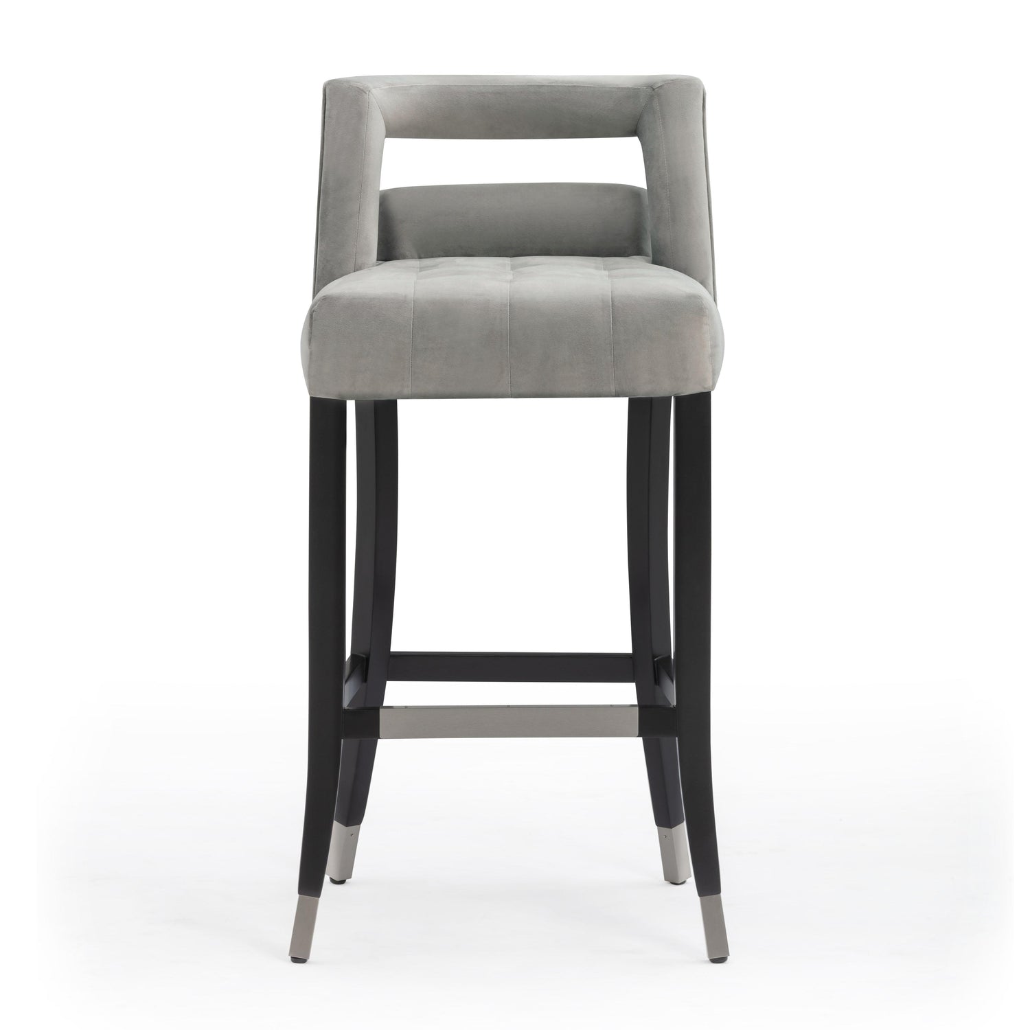 Hart Grey Velvet Bar Stool