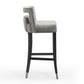 Hart Grey Velvet Bar Stool