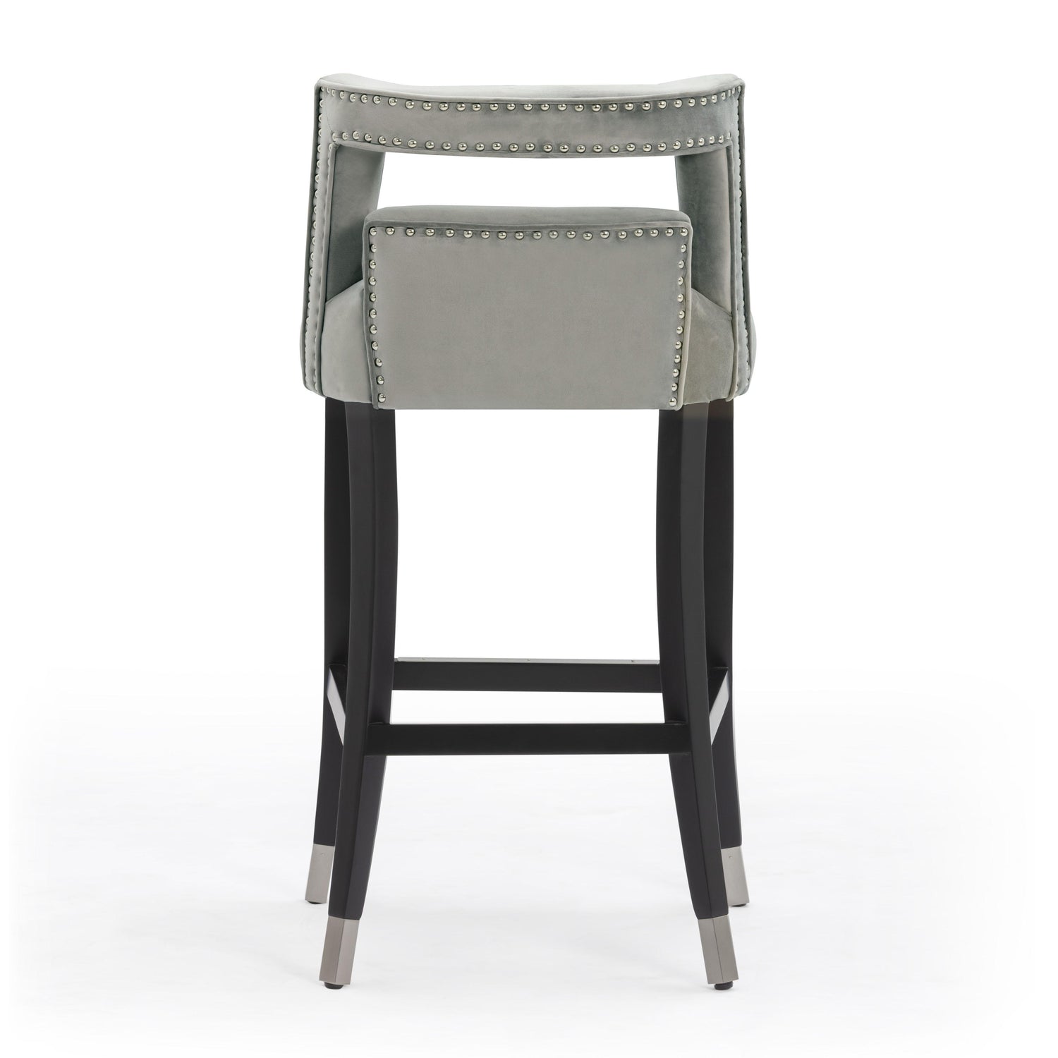 Hart Grey Velvet Bar Stool