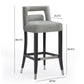 Hart Grey Velvet Bar Stool