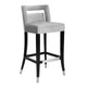 Hart Performance Velvet Stool - Grey / Counter Height