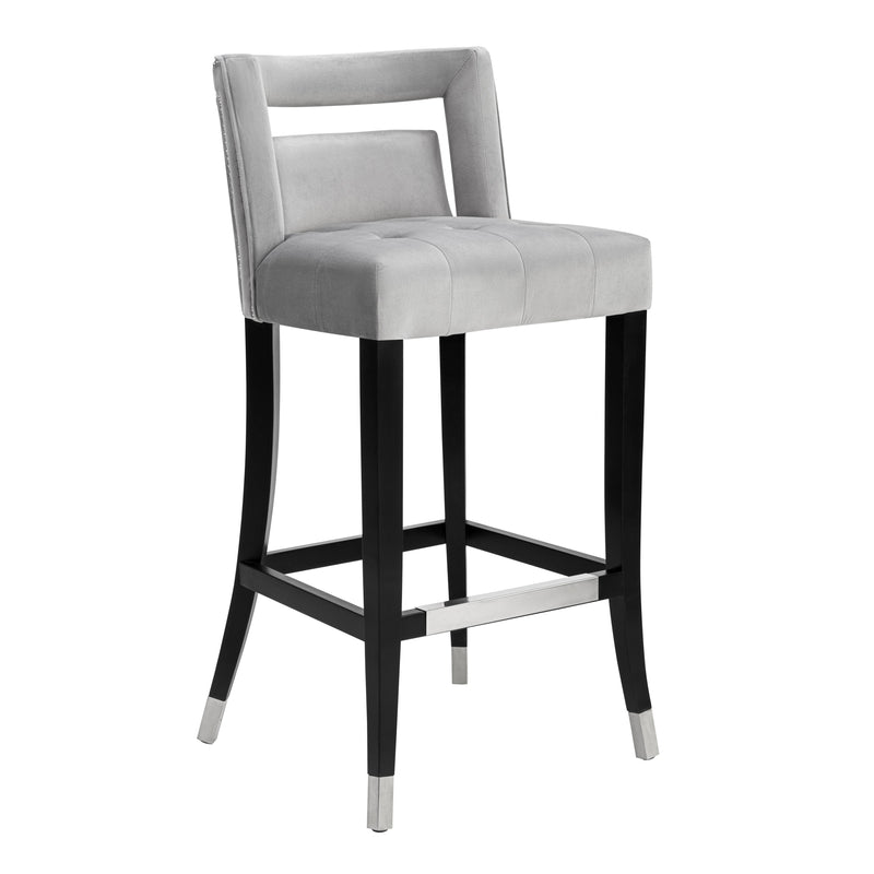 Hart Performance Velvet Stool - Grey / Counter Height
