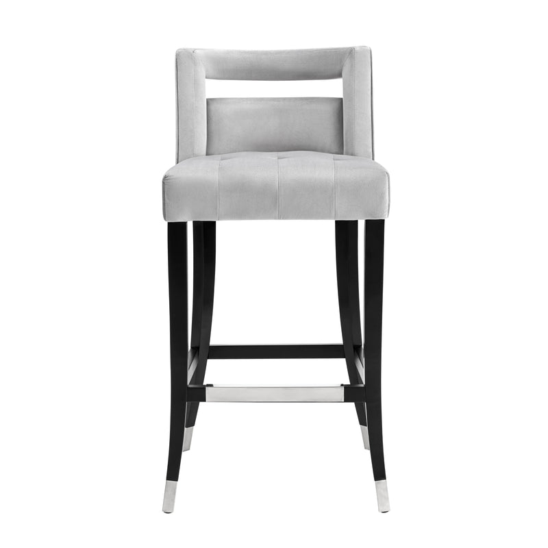 Hart Performance Velvet Stool - Grey / Counter Height