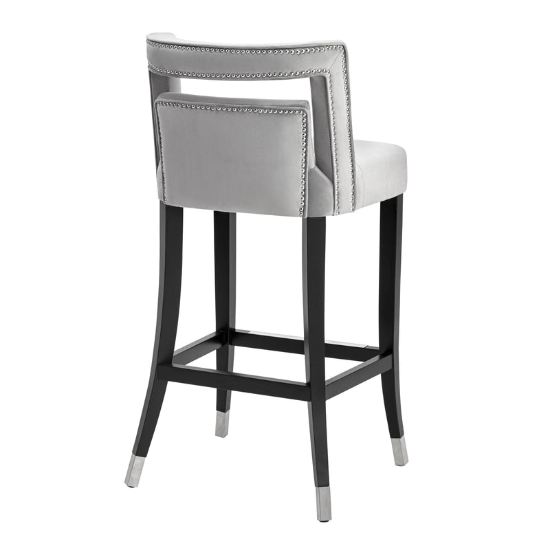 Hart Performance Velvet Stool - Grey / Counter Height
