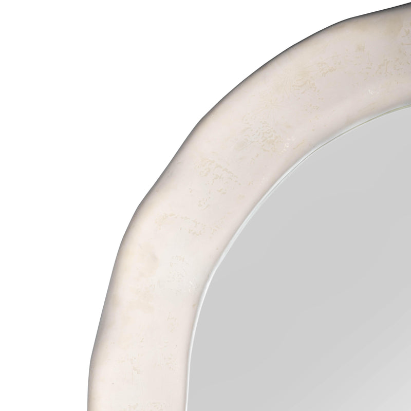 Kaia 48"X79" Cream Textured Floor Mirror