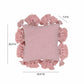 Stone 21" Washed Cotton Tasseled Square Throw Pillow Cover - Pink / With Insert