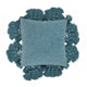 Stone 21" Washed Cotton Tasseled Square Throw Pillow Cover - Blue / With Insert