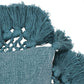 Stone 21" Washed Cotton Tasseled Square Throw Pillow Cover - Blue / Pillow Cover Only